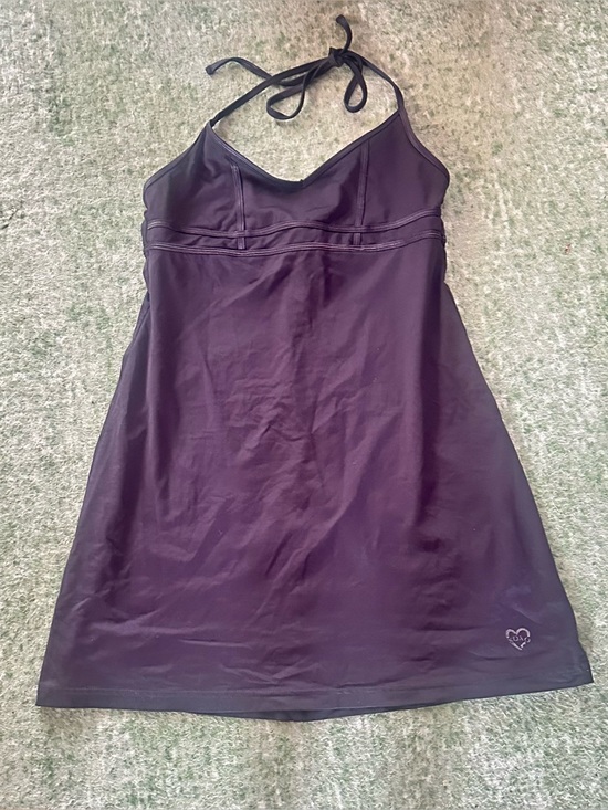 Oxo Other - OXOX Brand VNTG. Swim Halter Top/Mini Dress V-Neck Adjustable Tie at Neck Black